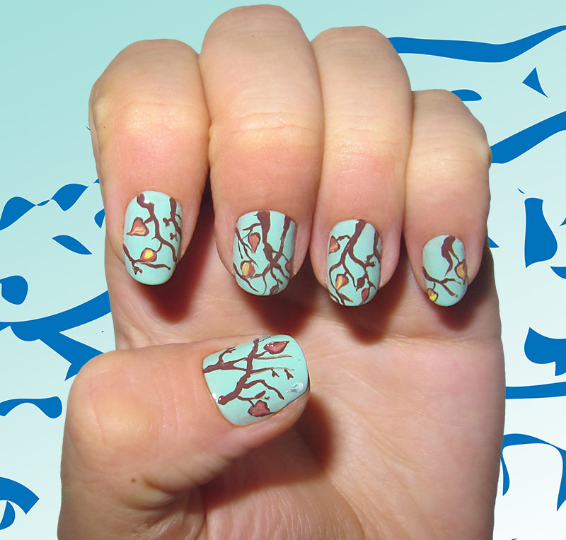 Top 10 Hottest Thanksgiving Nail Art Designs To Try 15 autumn-trees1