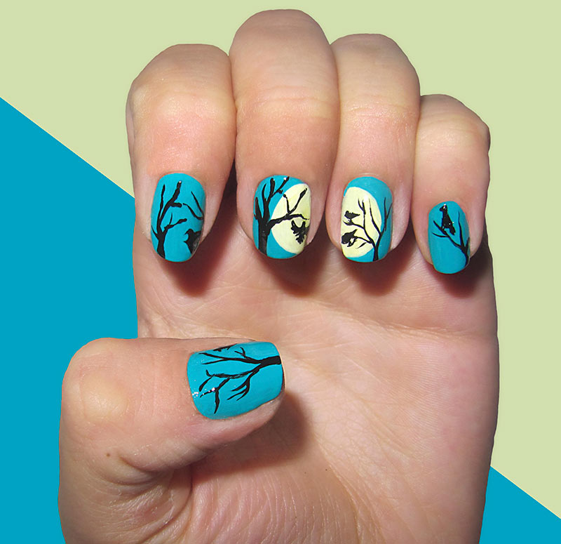 Top 10 Hottest Thanksgiving Nail Art Designs To Try 16 autumn-trees2