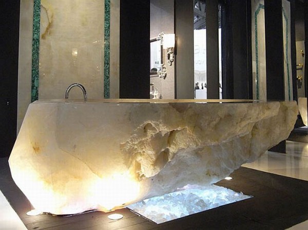 Crystal-Bathtub-for-Absolute-Luxury-Bathroom-with-The-Rock-Crystal-Bathtub-and-Sink-by-Baldi