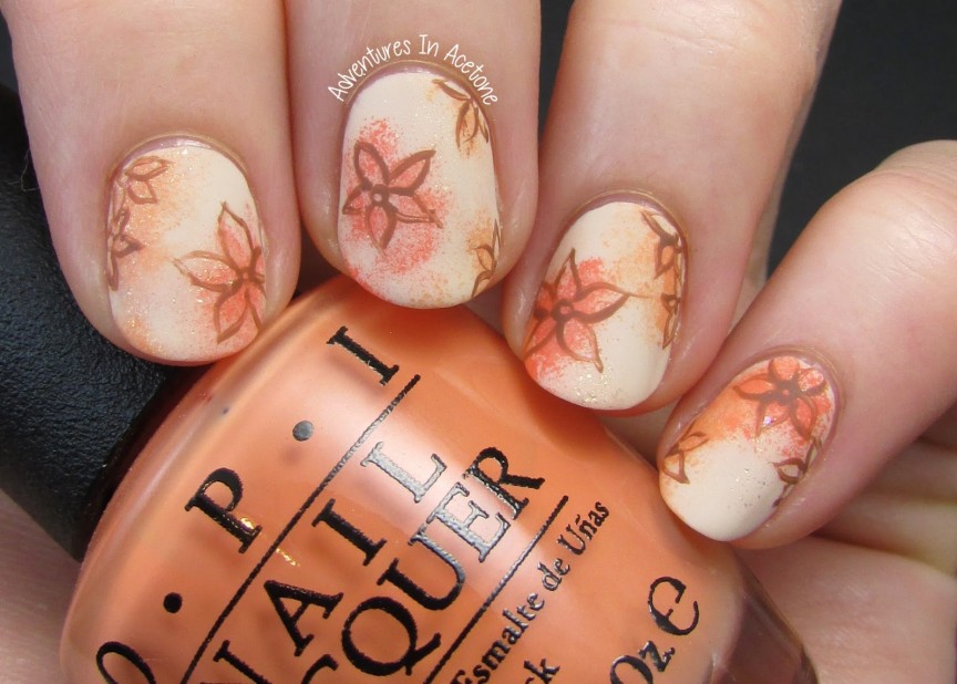 Top 10 Hottest Thanksgiving Nail Art Designs To Try 27 fall-flowers1