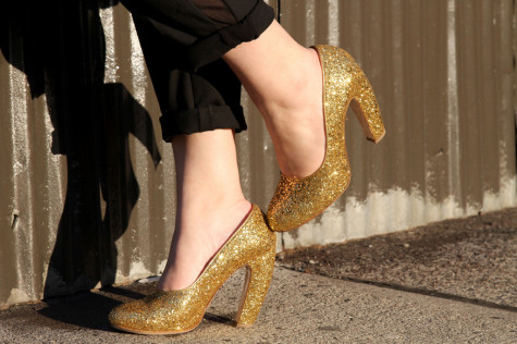 MiuMiu golden shoes8