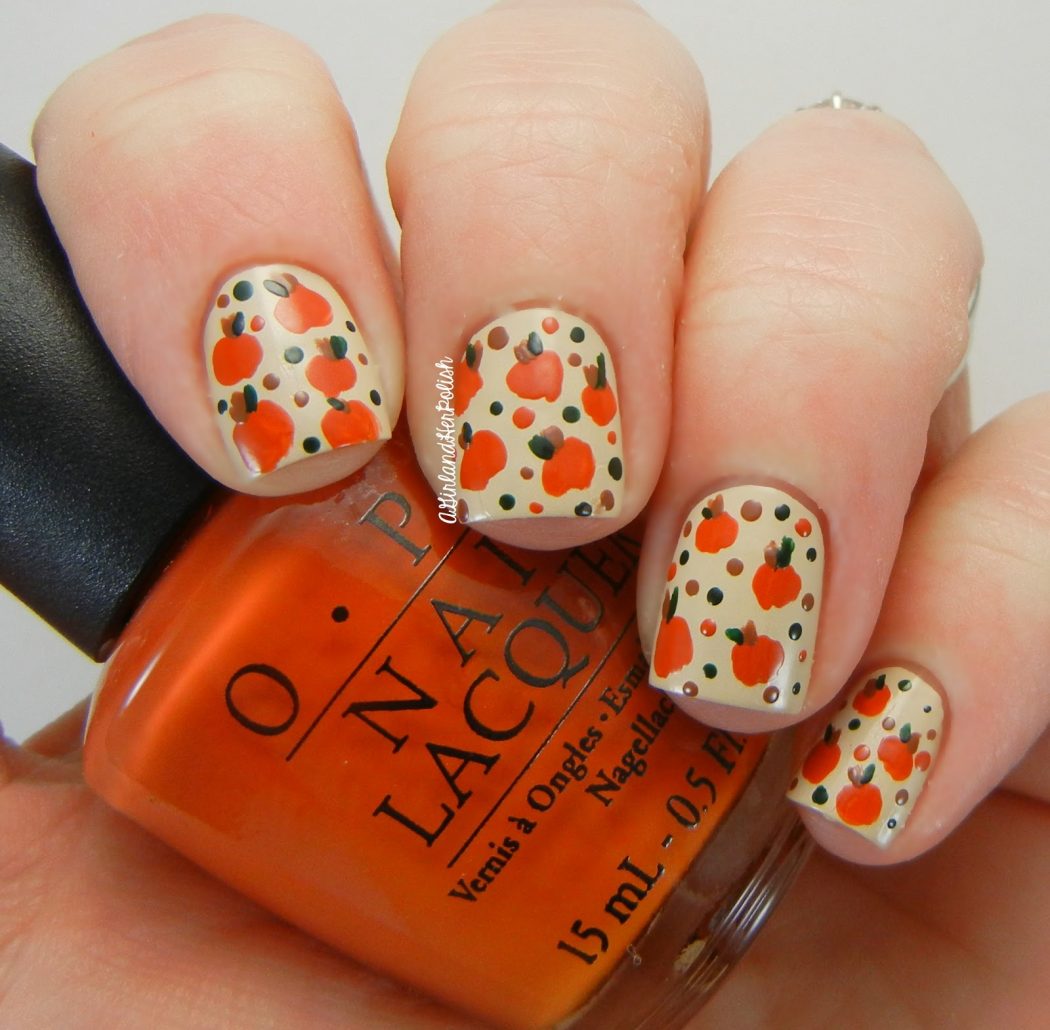 Top 10 Hottest Thanksgiving Nail Art Designs To Try 13 patch-of-pumpkins2