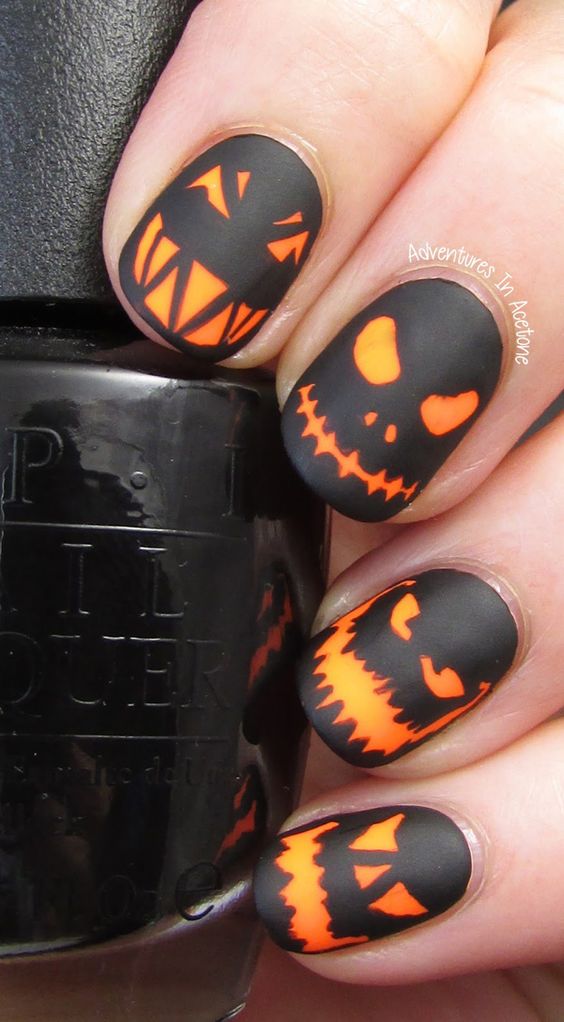 Top 10 Hottest Thanksgiving Nail Art Designs To Try 14 patch-of-pumpkins3