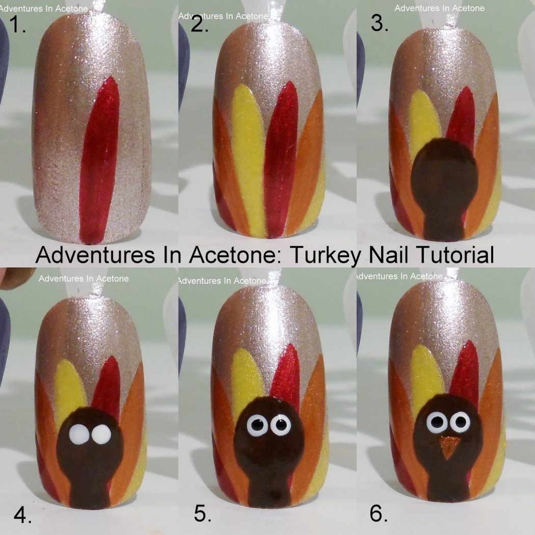 Top 10 Hottest Thanksgiving Nail Art Designs To Try 10 roasted-turkey2