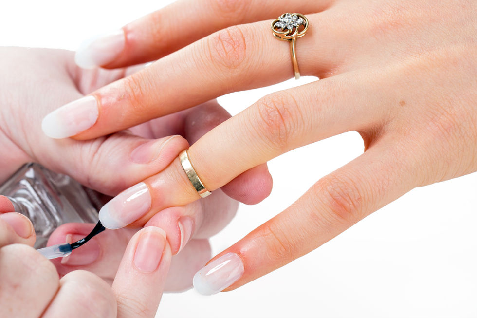 applying nail polish +15 Hottest Caviar Manicure Creative Ideas to Apply - 14