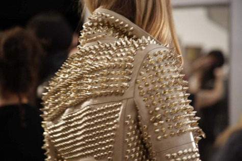Stop Here ! Know How To Select The Best Golden And Silver Jewelry For Different Occasions ? 29 fashion-gold-jacket-leather-studded-studs-Favim.com-93955