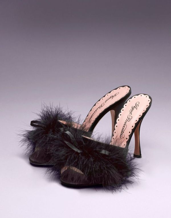 marabou feather shoes (1)