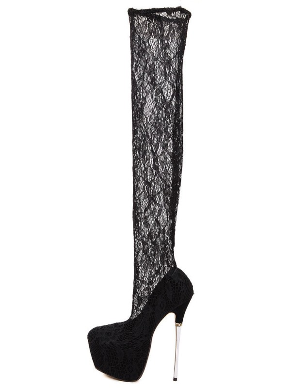 Thigh-high boots "To keep your feet and legs warm"