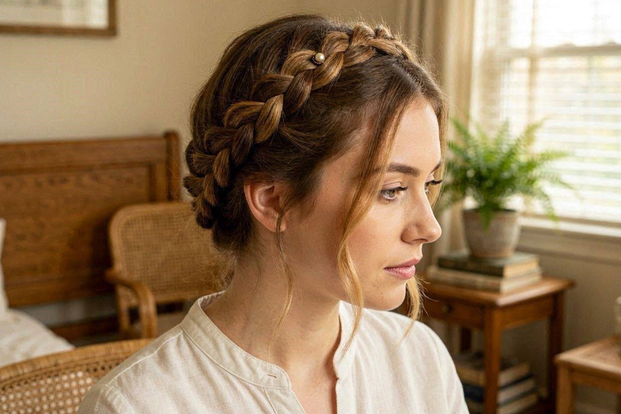 Most Trendy Classic Prom Hairstyles of Long Hairs 9 Braided Crown Hairstyle Most Trendy Classic Prom Hairstyles of Long Hairs - 8 Prom Hairstyles of Long Hairs