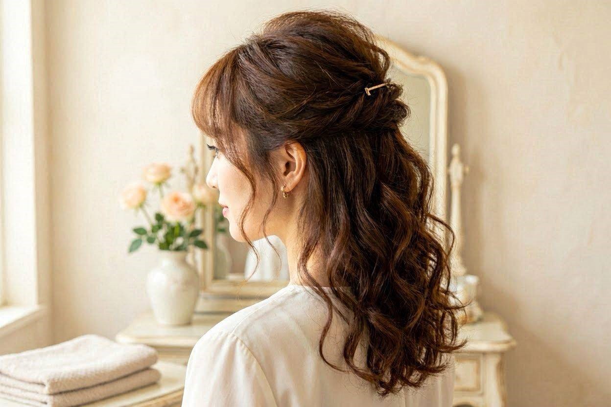 Most Trendy Classic Prom Hairstyles of Long Hairs 6 Half Up Half Down Curled Hairstyle Most Trendy Classic Prom Hairstyles of Long Hairs - 5 Prom Hairstyles of Long Hairs