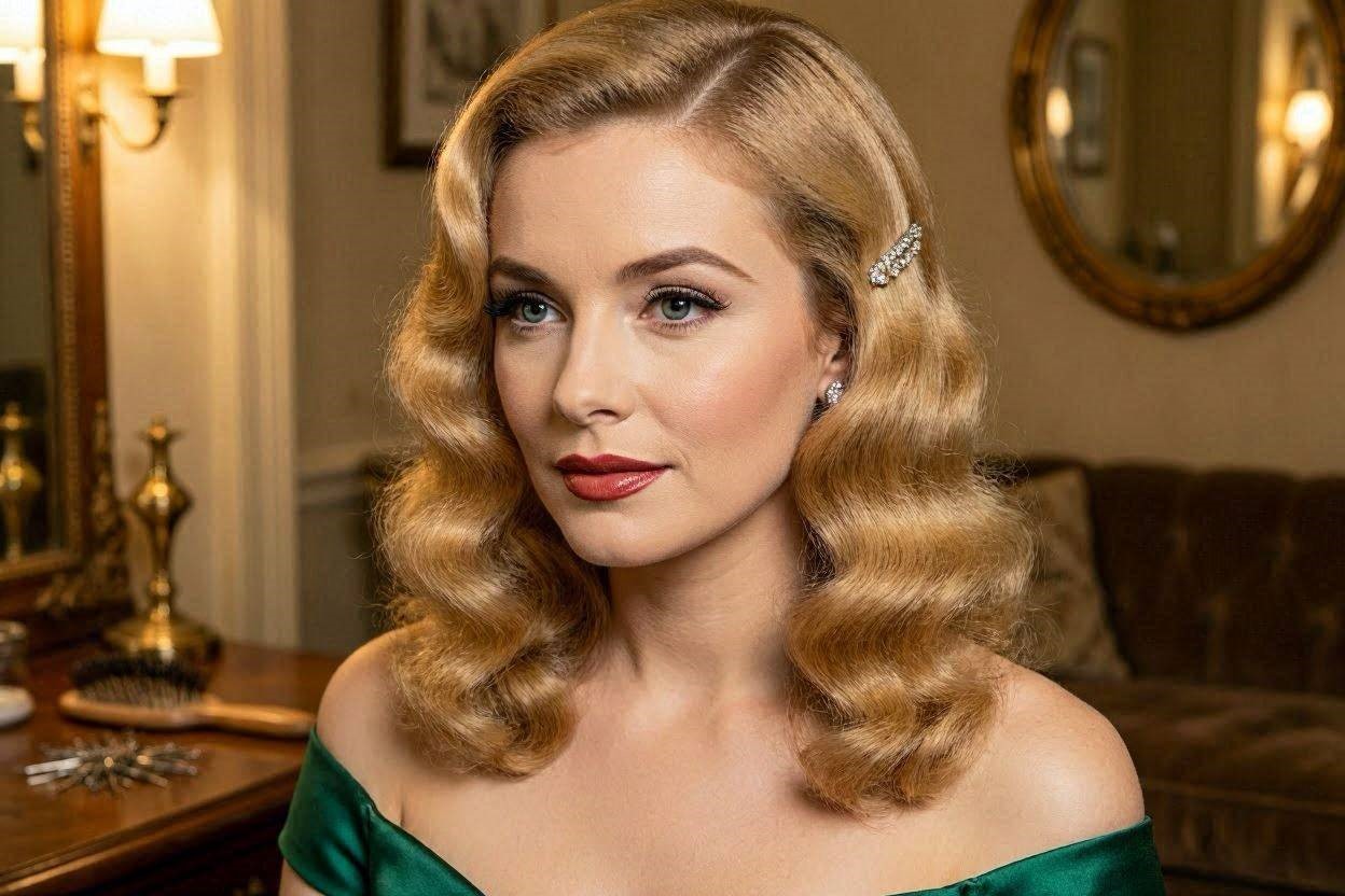 Most Trendy Classic Prom Hairstyles of Long Hairs 4 Hollywood Waves hair style Most Trendy Classic Prom Hairstyles of Long Hairs - 3 Prom Hairstyles of Long Hairs