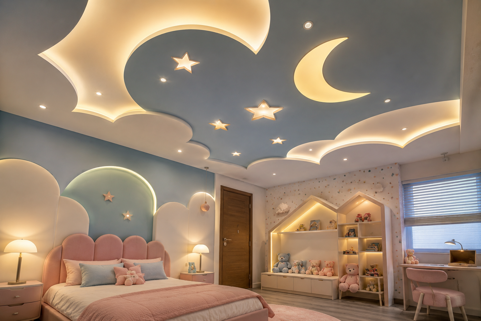 Top 16 Trendy Marvelous Kids’ Rooms Ceiling Designs Ideas 11 3D Ceiling Designs With Creative Shapes and Artistic Details Top 16 Trendy Marvelous Kids’ Rooms Ceiling Designs Ideas - 11