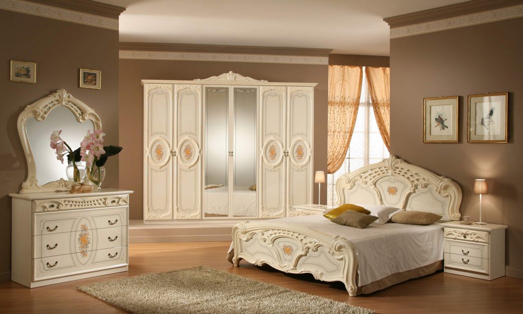 Charming-Bedroom-Furniture-Sets-And-Simple-Bedroom-Queen-Design-With-White-Wooden-Bedroom-Furniture-Ideas-Also-Exciting-Carved-Mirror-Bedroom-Decorating-Ideas 5 Main Bedroom Design Ideas For 2022