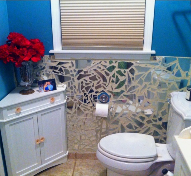 DIY broken mirror2 1 Latest Trends: Best 27+ Bathroom Mirror Designs - 11