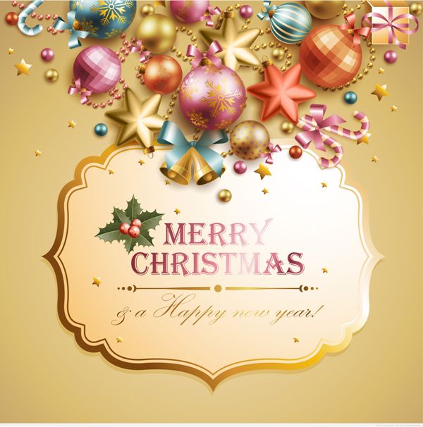 Free-Vector-Christmas-Cards-and-Banners-4 75+ Most Fascinating Christmas Greeting Cards