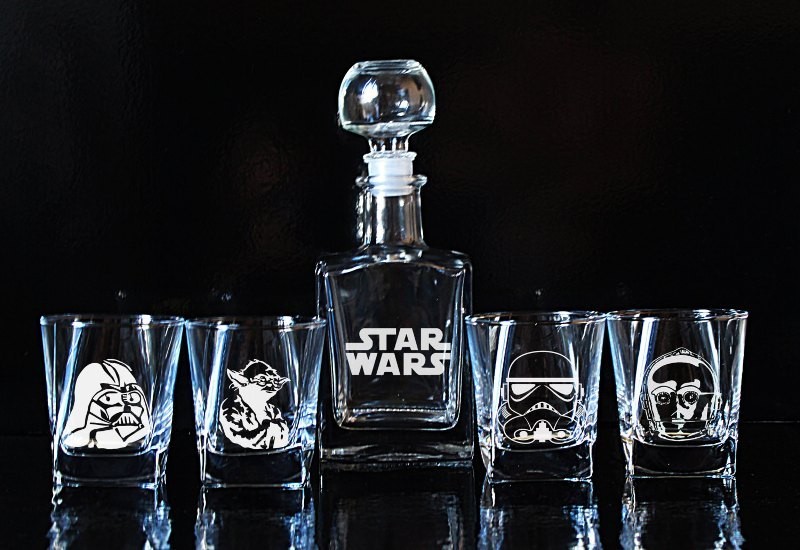 Star-Wars-Glass-Whiskey-decanter-Set 50 Affordable Gifts for Star Wars & Emoji Lovers