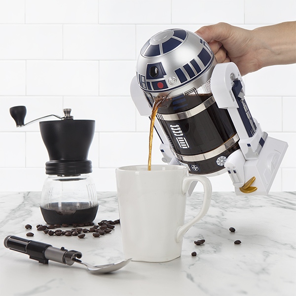 50 Affordable Gifts for Star Wars & Emoji Lovers 17 star-wars-r2-d2-coffee-press-maker