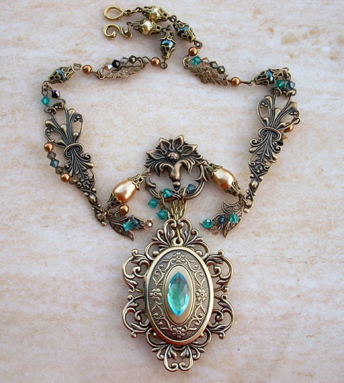 6 Hottest Necklace Trends For Summer 11 emerald dragon golden amulet 1 by aranwen 6 Hottest Necklace Trends For Summer - 11