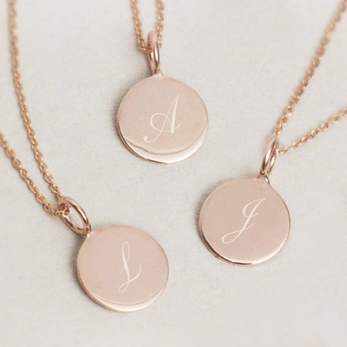 6 Hottest Necklace Trends For Summer 21 initialed necklace 6 Hottest Necklace Trends For Summer - 21
