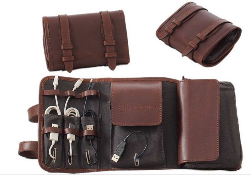 39+ Most Stunning Christmas Gifts for Teens 38 leather-tech-organizer