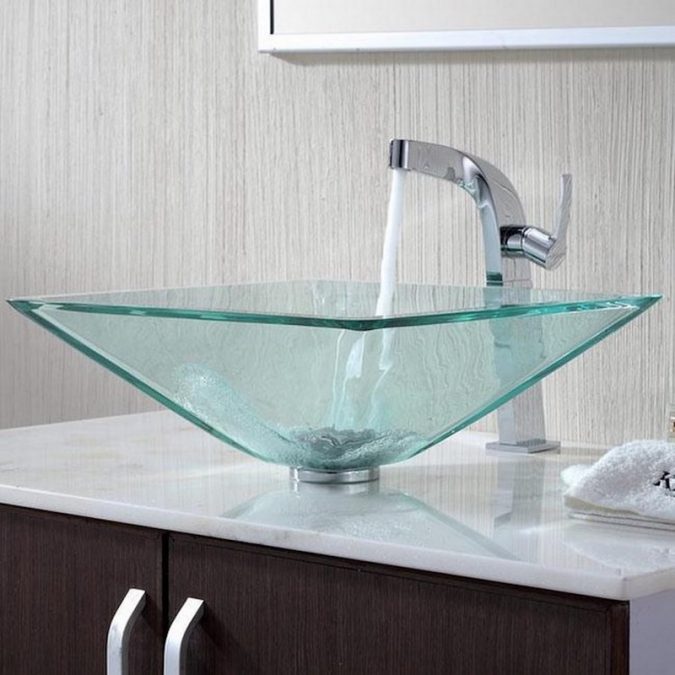 square glass sink Top 10 Modern Bathroom Sink Design Ideas - 15