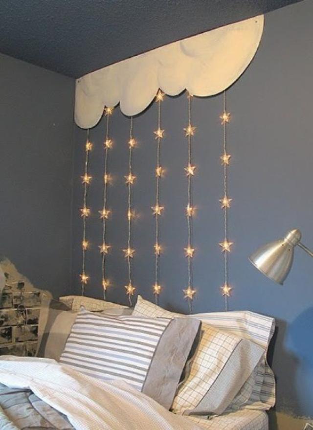 string-lights-above-bed 20+ Best Ceiling Lamp Ideas for Kids’ Rooms in 2022