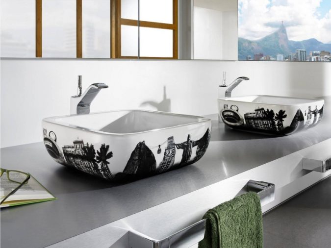Top 10 Modern Bathroom Sink Design Ideas 13 unique sink with world famous landmark images Top 10 Modern Bathroom Sink Design Ideas - 13