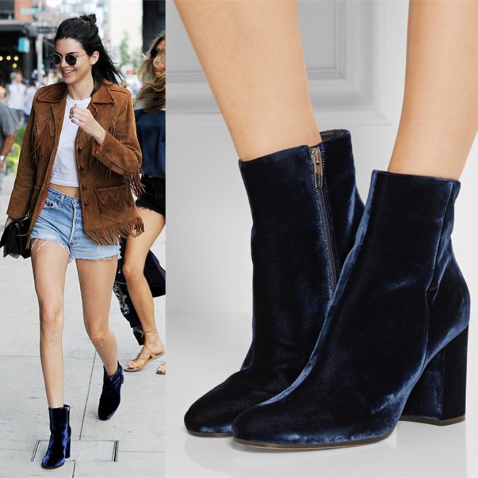 velvet women boots6 5 Stylish Women Shoe Trends - 14