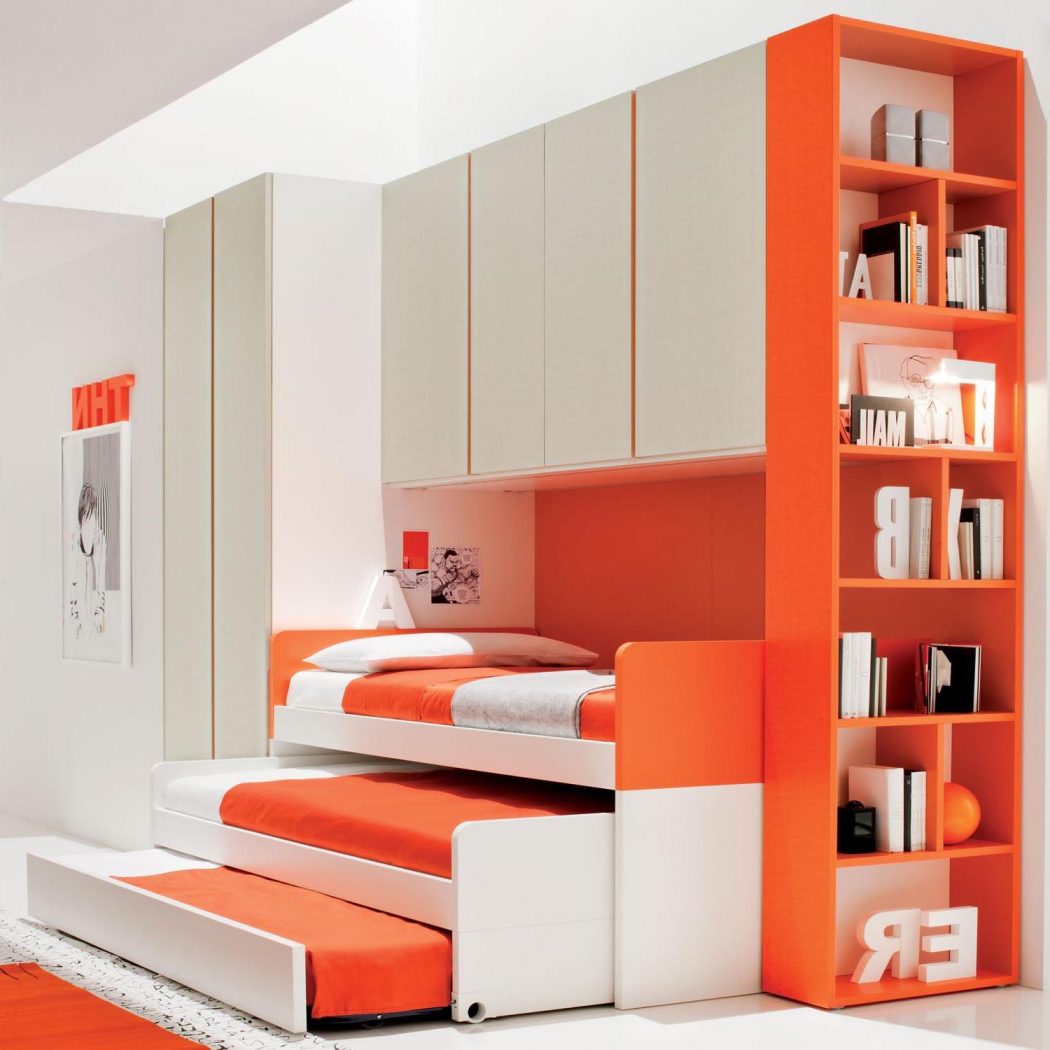 20-best-orange-bedroom-design-2016-aida-homes-cool-kids-with-bright-color-book-shelves_book-shelves-in-the-bed_dining-room_dining-room-table-pads-black-light-fixture-rustic-sets-in-spanish-white-7-pie 5 Main Bedroom Design Ideas For 2022