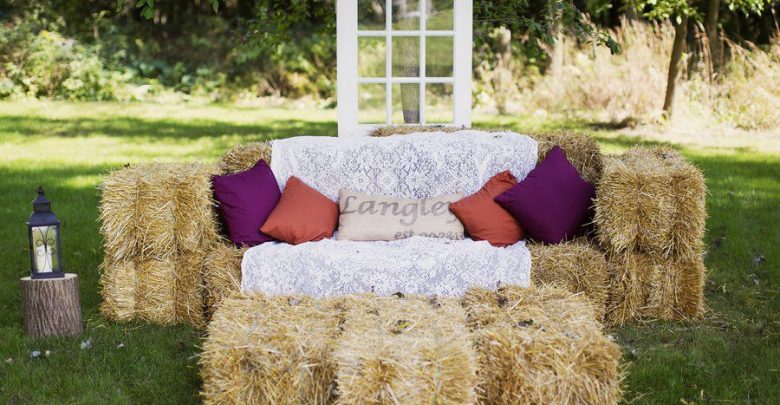 Create Hay Grass1 10 Hottest Outdoor Wedding Ideas - Hanging Tables 1