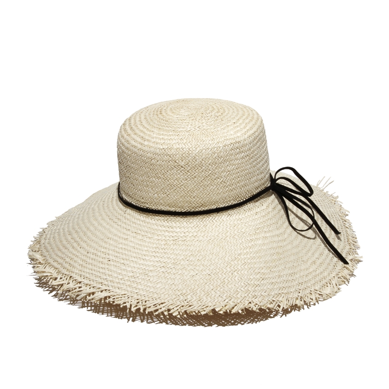 Fringed White Hat With Black Band1 10 Women’s Hat Trends For Summer - 35
