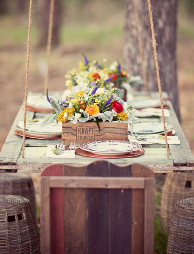 Hanging Tables1 10 Hottest Outdoor Wedding Ideas - 18