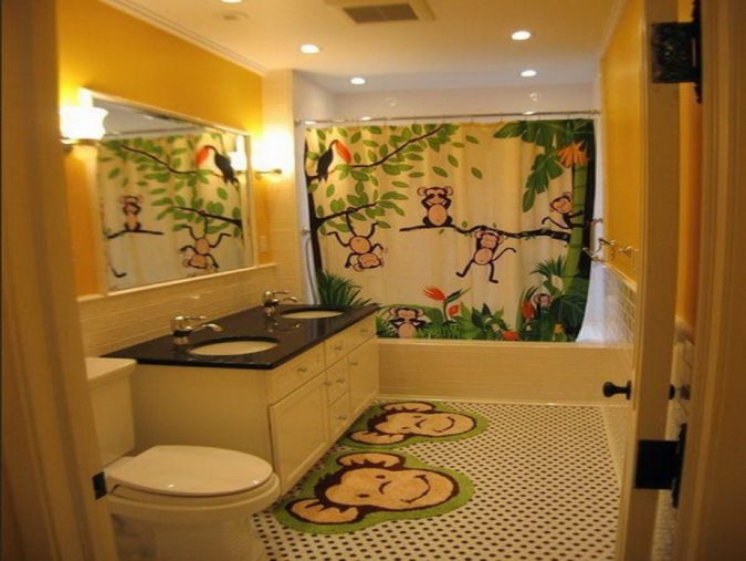 Jungle-bathroom-675x507 5 Bathroom Designs of kids' Dreams