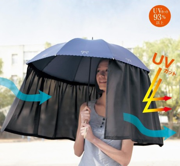 Long-Curtain-Umbrella1 15 Unusual Umbrellas Design Ideas