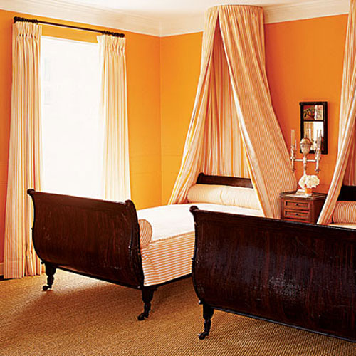 25+ Elegant Orange Bedroom Decor Ideas 26 orange-bedroom-classic-and-contemporary