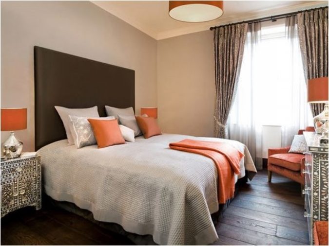 25+ Elegant Orange Bedroom Decor Ideas 33 orange-bedroom4
