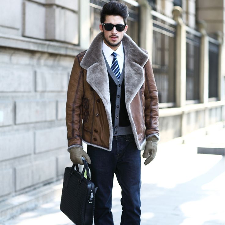 Shearling1 35+ Winter Fashion Trends for Handsome Men - 18