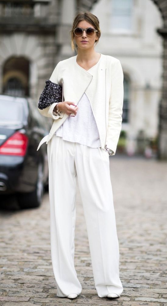 20+ Hottest White Party Outfits Ideas for Women 9 White Trousers3 20+ Hottest White Party Outfits Ideas for Women - 9