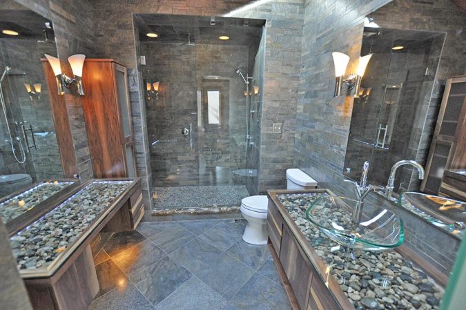 bathroom-with-glass-sink-675x449 Top 10 Modern Bathroom Sink Design Ideas