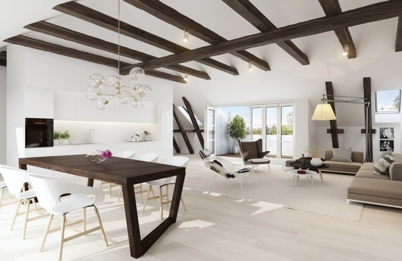 ceiling beams 10 15 Newest Home Decoration Trends You Have to Know - 47 home decoration trends