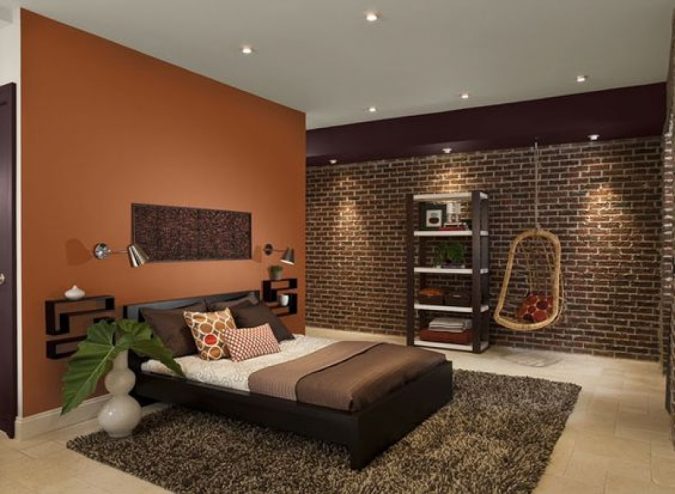 dark-orange-paint-colors-for-bedroom-with-dark-furniture-oct.2016-675x494 20 Cheapest Bedroom Ideas to Make Your Space Look Expensive