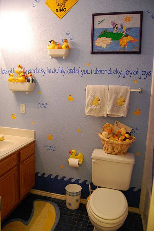 5 Bathroom Designs of kids' Dreams 24 dark blue bathroom floor tiles 14 5 Bathroom Designs of kids' Dreams - 24
