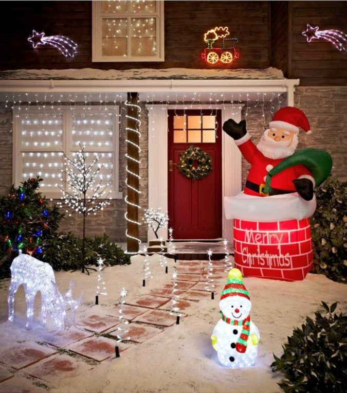 decorating items like Santa, reindeer, snowman, and everything in your garden