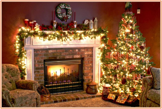 fireplace decorations Top 10 Best Ways To Turn Your Home All Christmassy - 4