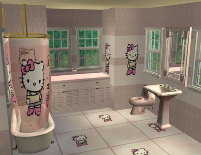 kitty-bathroom4-675x521 5 Bathroom Designs of kids' Dreams