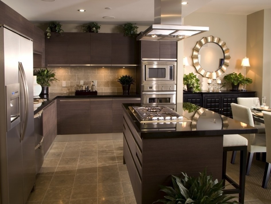 20+ Hottest Home Decor Trends That You Need to Follow 16 stainless steel home depot kitchen appliance packages with cream tile kitchen backsplash facing large black granite countertop kitchen island 20+ Hottest Home Decor Trends That You Need to Follow - 16