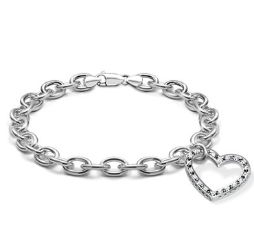 How To Hide Skin Problems And Wrinkles Using Jewelry? 43 14k White Gold Diamond Heart Charm Bracelet