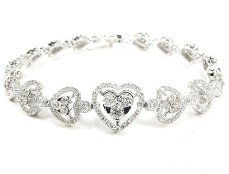 18K-Gold-Diamond-Heart-Bracelet-25429-Diamond-Bracelets-1