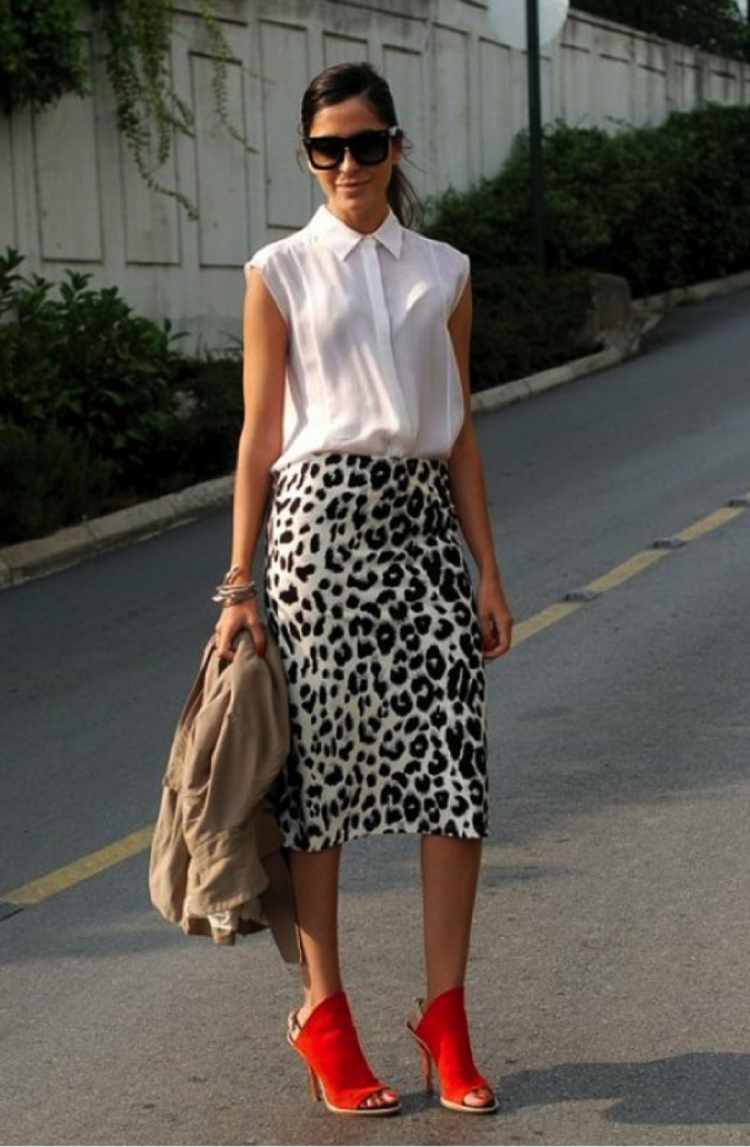 Animal Print Skirt3 +40 Elegant Teenage Girls Summer Outfits Ideas - 3