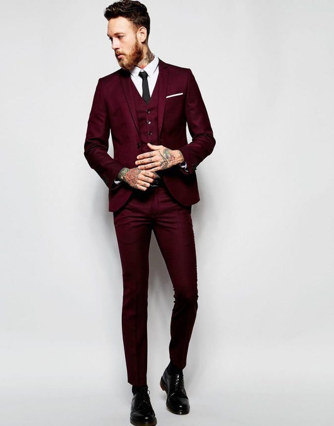 Burgundy Suit2 14 Splendid Wedding Outfits for Guys - 24